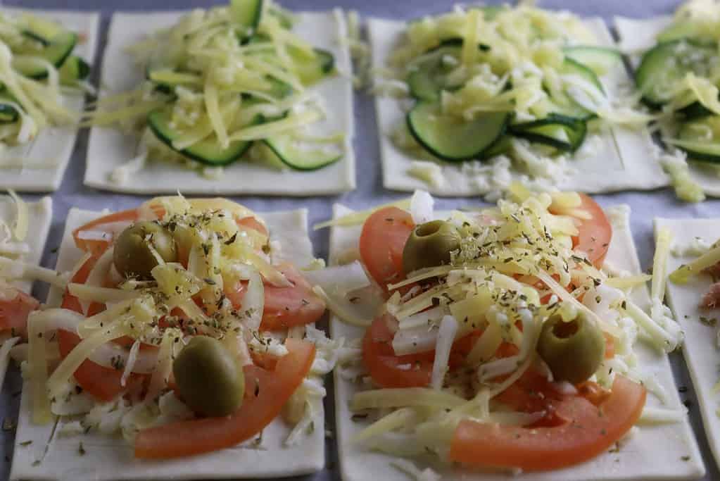 puff pastry pizza topping